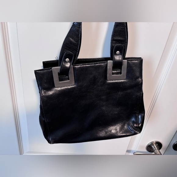 Vintage | Baci  Italy | Leather Purse with Silver Square Details - Picture 3 of 11